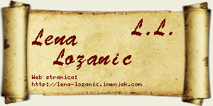 Lena Lozanić vizit kartica